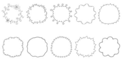 el flores marco vector conjunto lata ser adaptado para un variedad de aplicaciones tal como tarjeta adornos, Boda tarjeta, álbum de recortes, digital impresión, papel adornos, primavera temas, y más