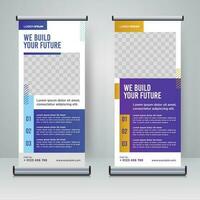 Corporate rollup or X banner design template vector