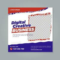 Corporate social media banner template vector