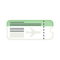 Airline travel boarding pass vector