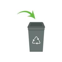 Icon put in a waste sorting bin vector