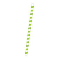 Striped juice straw vector