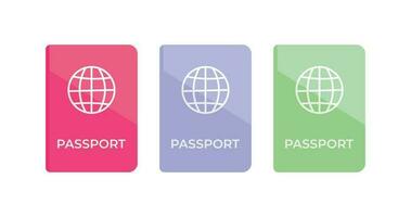 Set of passports vector