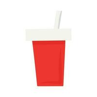 Cup with a straw vector