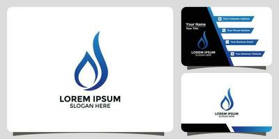 water design logo and branding card vector