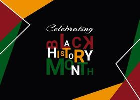 vector ilustración negro póster, tarjeta, bandera, fondo.soy negro historia mes y africano americano historia. celebrado en octubre y en febrero.