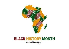 Vector illustration abstraction map poster, card, banner, background.I'm Black History Month and African American History. Celebrated in October and in February.