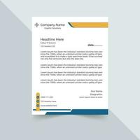 corporate letter head design template vector