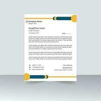 corporate letter head design template vector