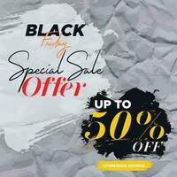 Black Friday Super Sale. black friday sale web banner. black friday sale post. super sale banner template design. big sale promotion discount sale banner. Design template for Black Friday sale banner vector