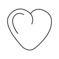 Vector illustration of a heart in doodle style.