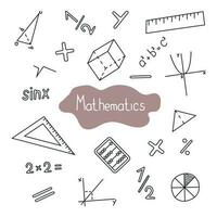 Set of vector illustration of mathematician