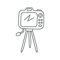 vector ilustración de vídeo cámara en garabatear estilo