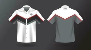 short sleeve work shirt vector