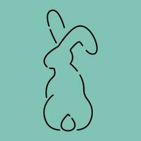 Rabbit line icon vector. 2023 rabbit new year. Animal theme. vector