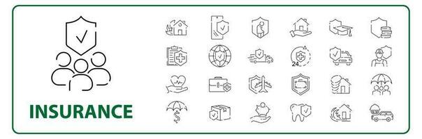 Outline icon set, vector, simple thin line icons collection. vector