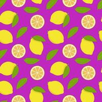 sin costura modelo con limones y hojas. vector ilustración antecedentes o fondo de pantalla para textil.