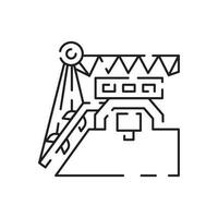 Mining line icon. Extraction of minerals in the mine and surface, linear icons. Line with vector coal.