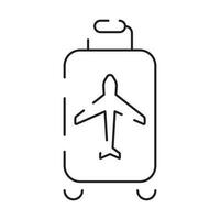 Airport Line Icon and Symbol, Plane, Transportation, Sign, Object. Summer travel or transport and flight airplane. vector