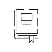 Reading book education line icon. Simple Info and Help Desk Related Contains Manual, Guide Reading, Info center. Editable Stroke search. Vector illustration.