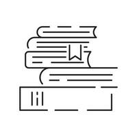 Reading book education line icon. Simple Info and Help Desk Related Contains Manual, Guide Reading, Info center. Editable Stroke search. Vector illustration.