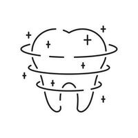 Dental or dentist vector line icon. Health care, medicine and medical Editable stroke. Hospital Tooth.