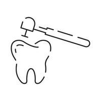 Dental or dentist. Hospital and medical care thin line icon. Outline symbol collection. Editable vector stroke. Tooth.