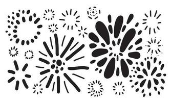 doodle design element, starburst doodle ,sparkling doodle,firework doodle. vector