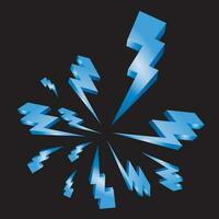 Set lightning bolt. Thunderbolt flat style.Thunder and Bolt Lighting Flash Icons Set on white background. vector