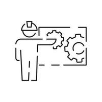 robot o robótico icono tal como brazo, mano, producción línea, caja embalaje, automotor producción, computadora controlar y otro producto fabricación, vector icono.