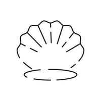 Sea food restaurant line icon. White meat. Fish and Sea life related icon. Editable stroke. Thin vector flat.