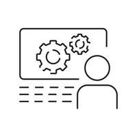 Robot or robotic icon such as arm, hand, production line, box packaging, automotive production, computer control and other product manufacturing, vector icon.