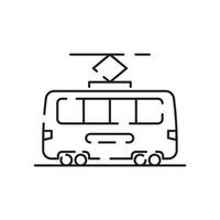 Public transport Trolleybus, tram or bus line icon. Traffic symbol. Included as Garage, Valet servant and travel. vector