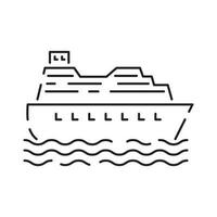 Public Transport ferry and ship Vector Line Icons. Traffic symbol Editable Stroke and travel.