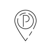 Outline Parking barrier icon illustration vector symbol. Car park and location. Pay ticket.