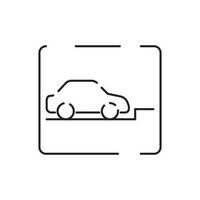 contorno estacionamiento barrera icono ilustración vector símbolo. coche parque y ubicación. pagar boleto.
