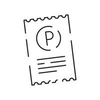 Outline Parking barrier icon illustration vector symbol. Car park and location. Pay ticket.