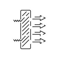 Academic education disciplines physics science line icon, vector illustration sign and test instruments.