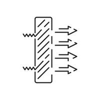 Academic education disciplines physics science line icon, vector illustration sign and test instruments.