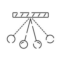Academic education disciplines physics science line icon, vector illustration sign and test instruments.