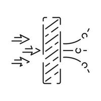 académico educación disciplinas física Ciencias línea icono, vector ilustración firmar y prueba instrumentos