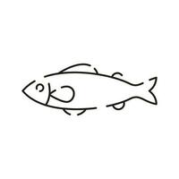 mar comida línea icono. blanco carne restaurante. editable vector de pescado línea icono. de moda carrera señales para sitio web, aplicaciones y ui prima de pescado Delgado línea icono.