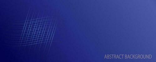 Trendy blue vector abstract geometric curved lines background. Color gradient banner template. EPS10 vector