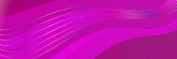 Vector abstract glowing pink lilac background. Horizontal banner.Glowing geometry lines. Blurred gradient template. EPS10 vector