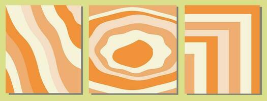 Wave pattern minimalistic orange abstract background template. EPS10 vector