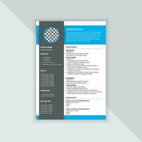 Minimal modern resume template vector