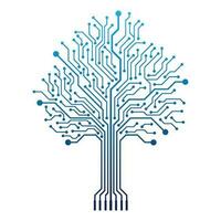 Circuit Technology Tree Vector Icon