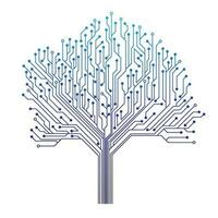 Circuit Technology Tree Vector Icon