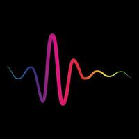 Sound waves vector illustration design template