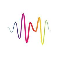 Sound waves vector illustration design template